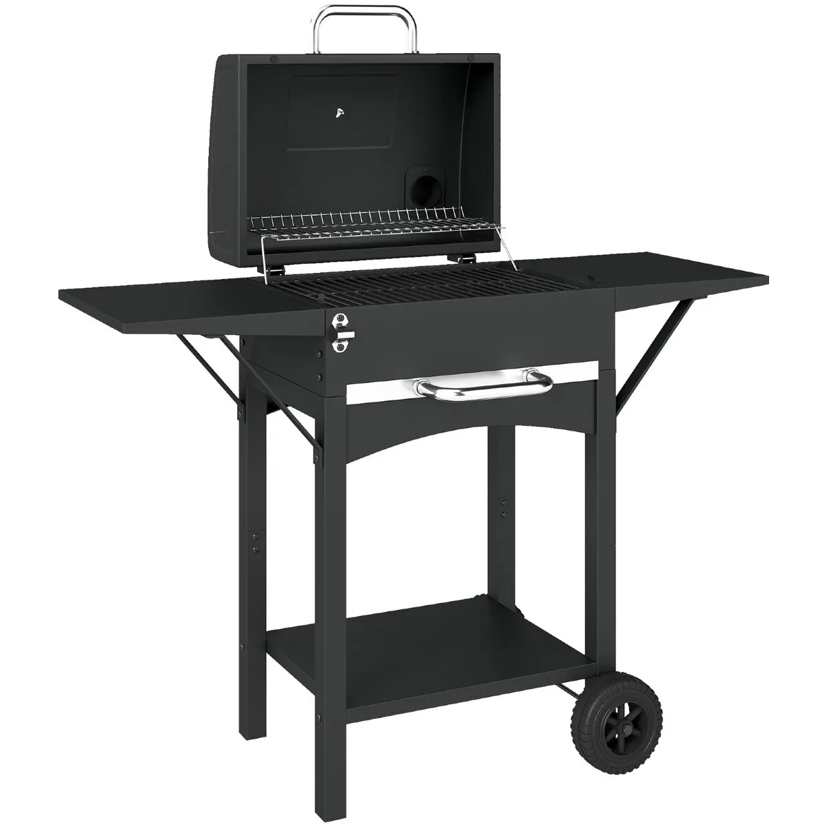 Charcoal grill with lid, BBQ smoker grill - Image 4