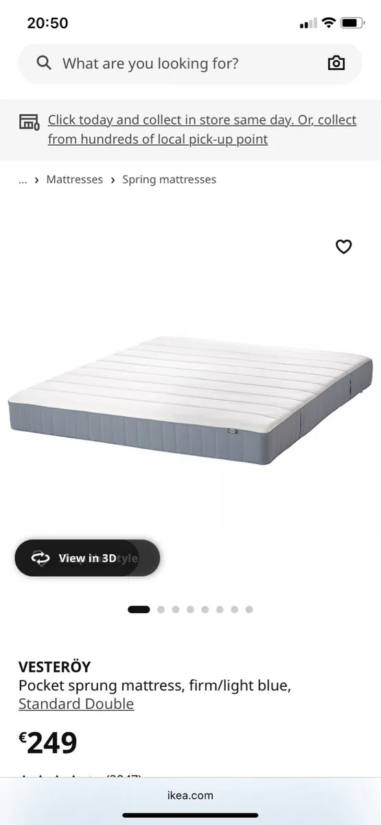Double Bed and Mattress - Image 3