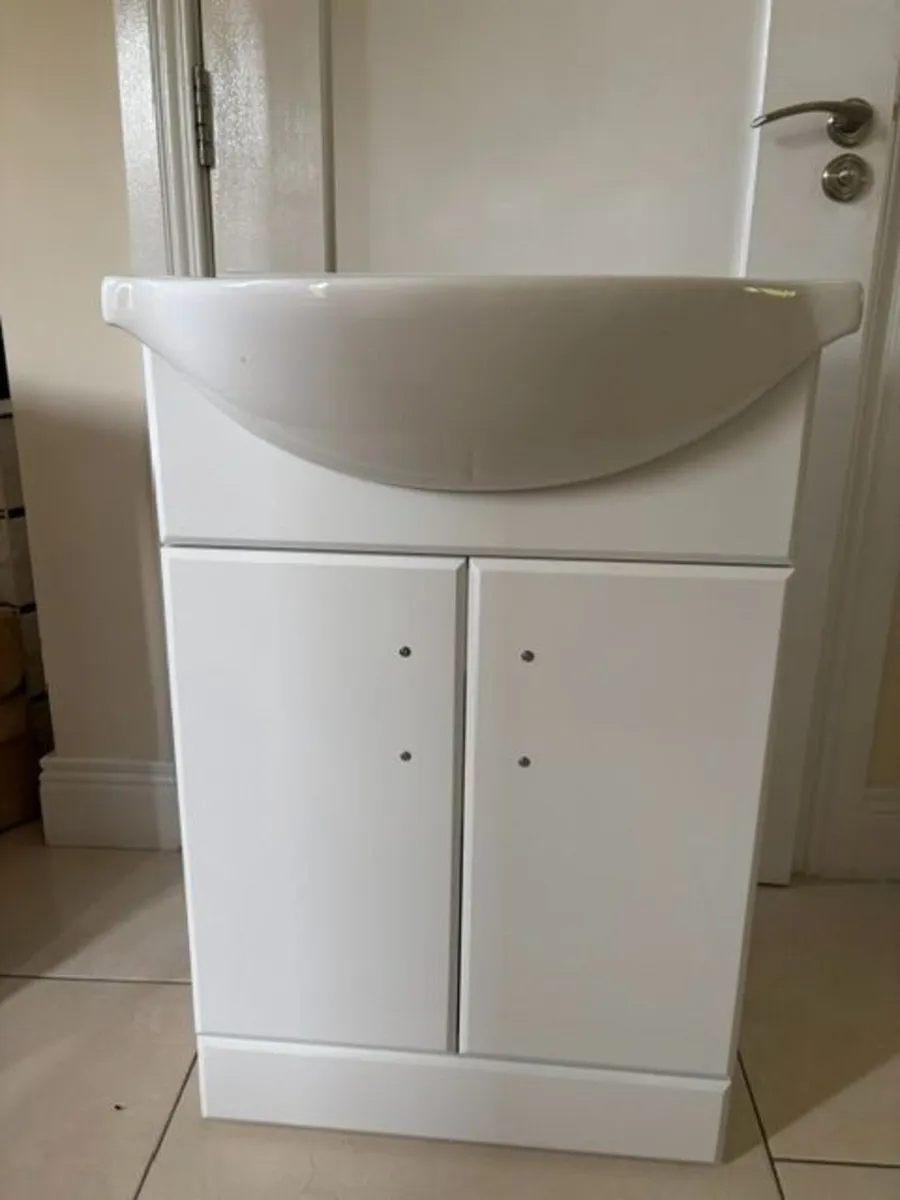 Bathroom cabinet and sink inset. - Image 1