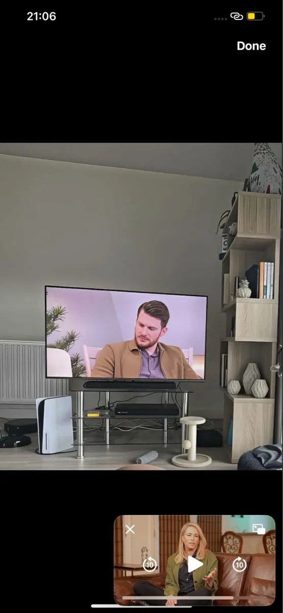 Chrome and Glass TV Stand - Image 2
