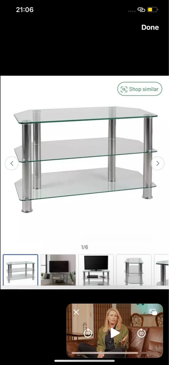 Chrome and Glass TV Stand - Image 3