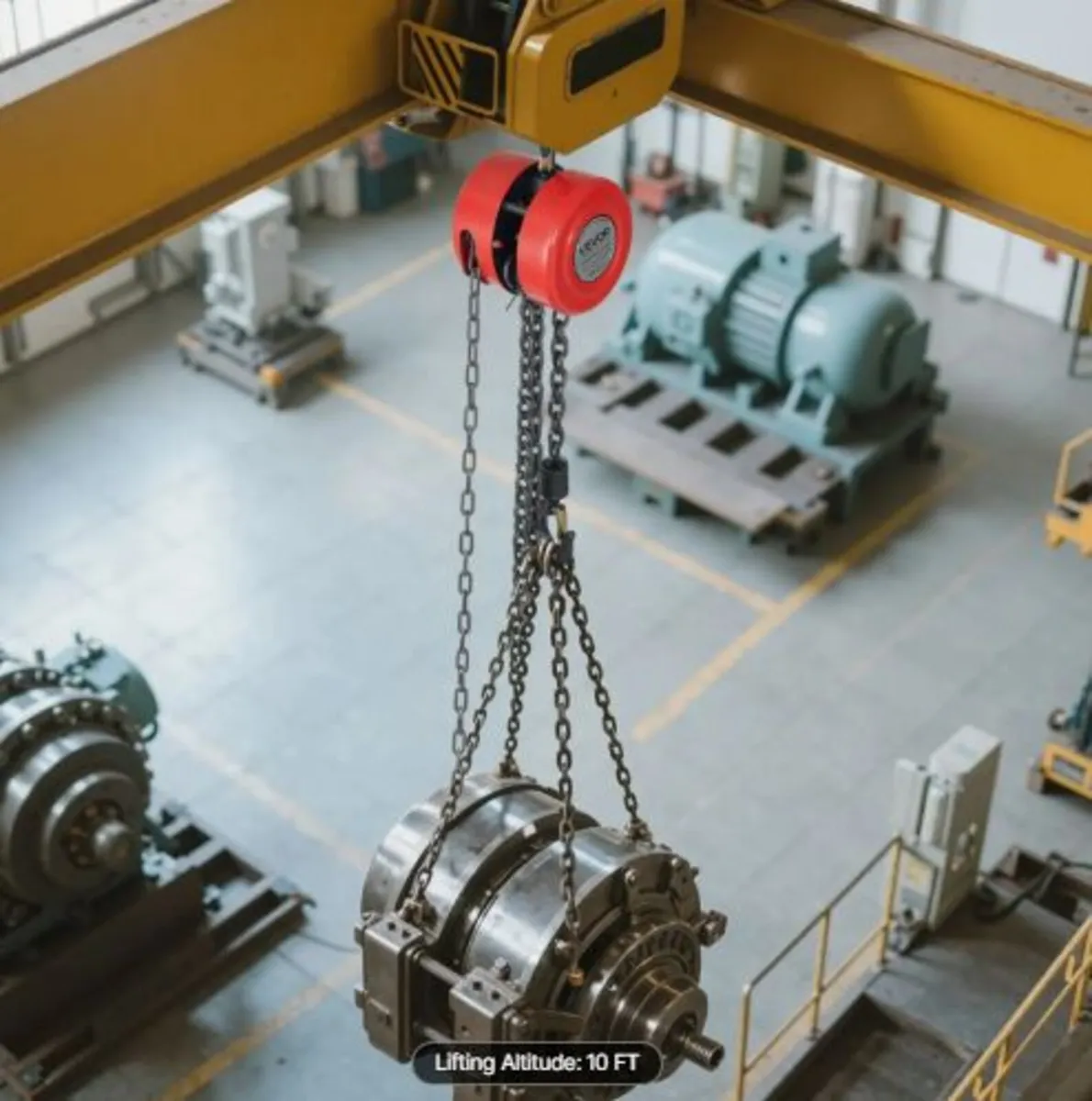 Hand Chain Hoist, 1 Ton Capacity, Manual Chain - Image 3