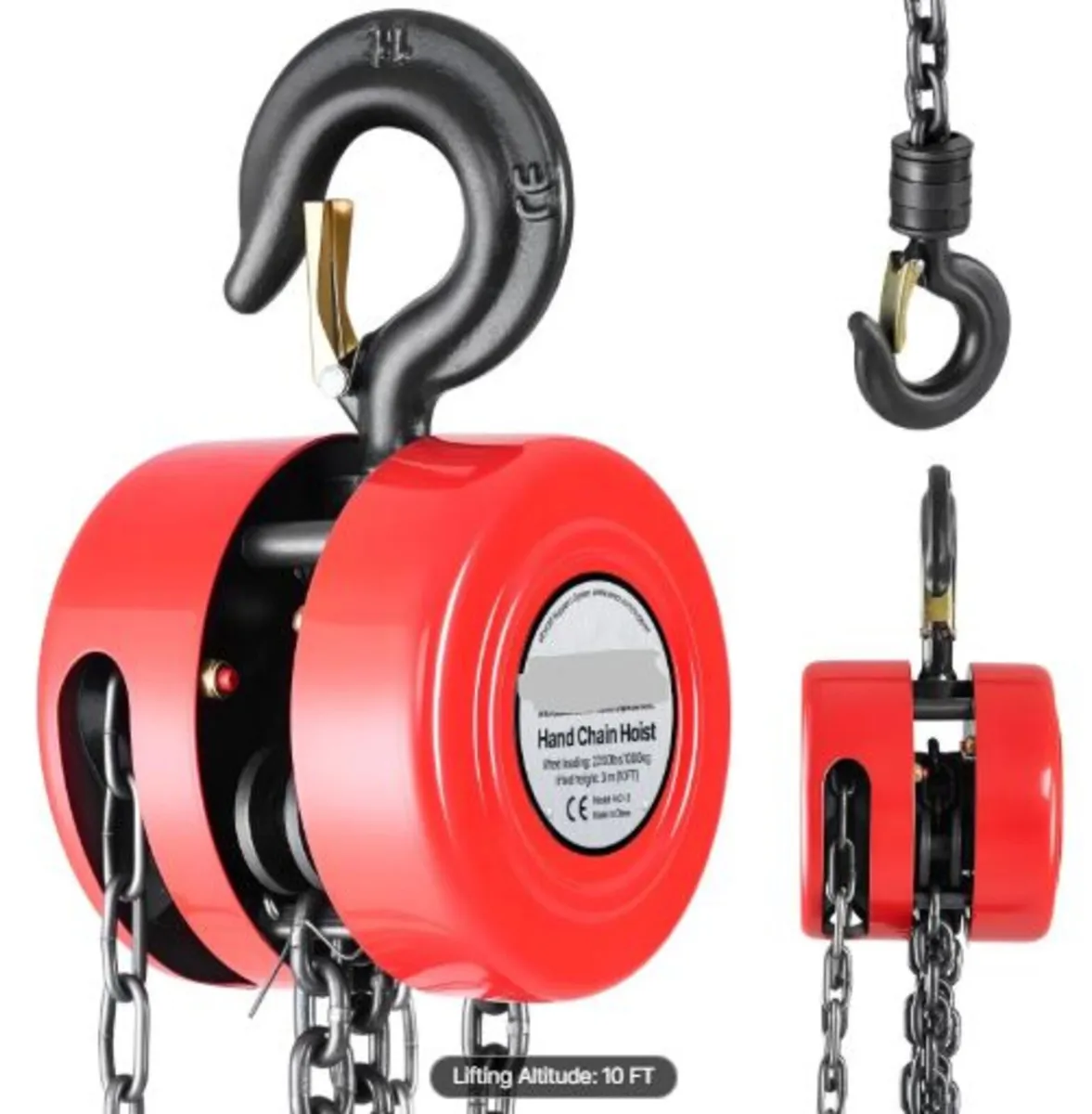 Hand Chain Hoist, 1 Ton Capacity, Manual Chain - Image 1