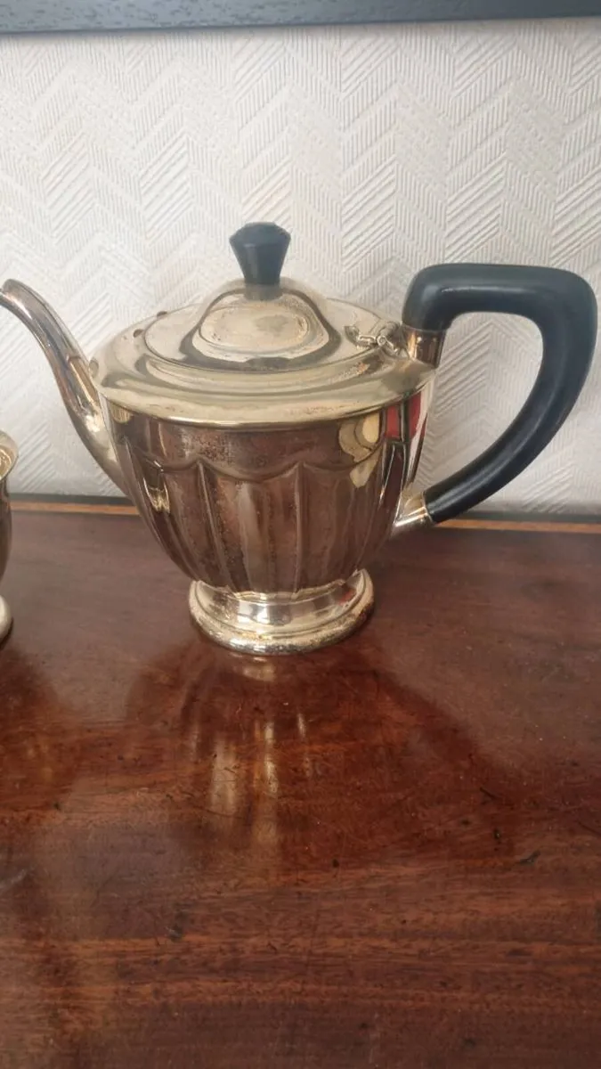 Antique Art Deco Silver Tea Set - Image 2