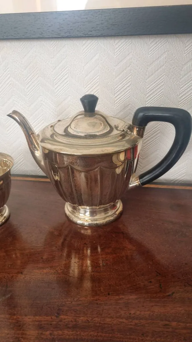 Antique Art Deco Silver Tea Set - Image 3