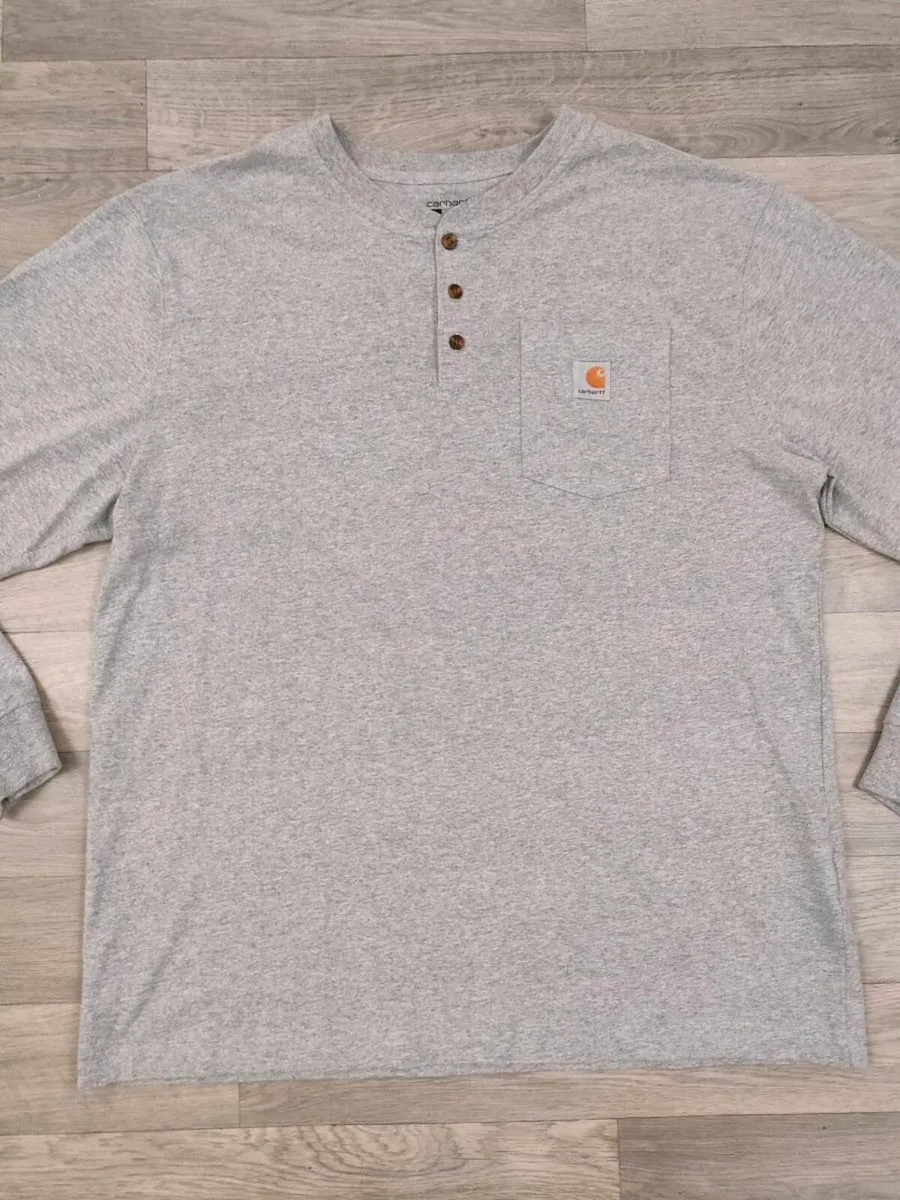 Carhartt Half Button Workwear Long Sleeve Shirt - Image 2