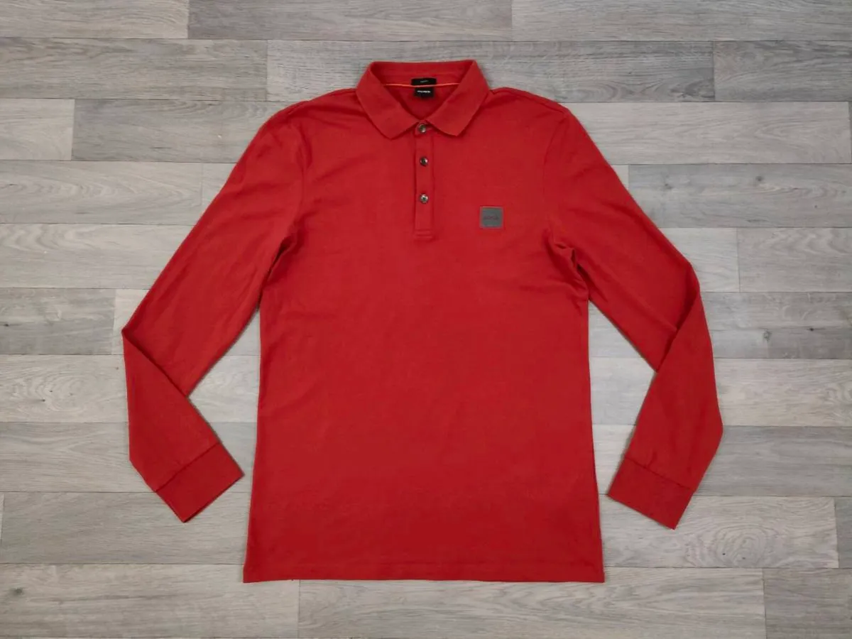 Hugo Boss Long Sleeve Polo Shirt Mens Large - Image 1