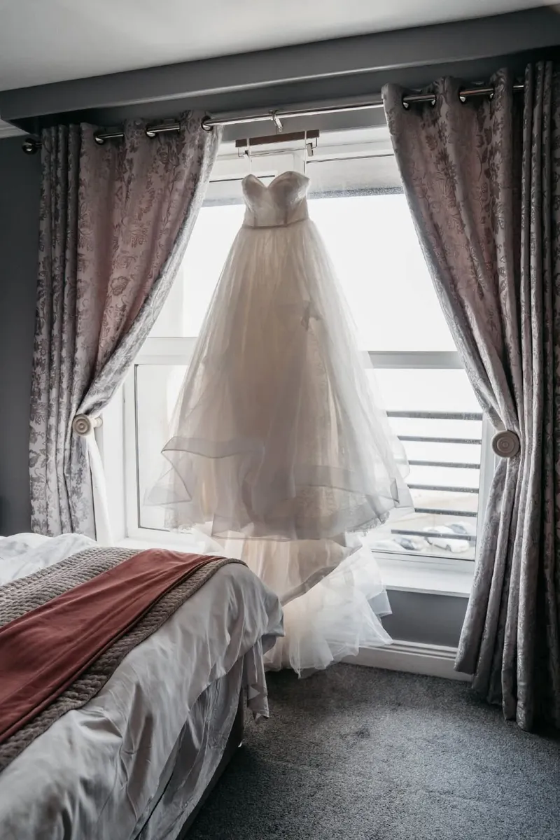 French Lace Ivory Wedding Dress - Image 1