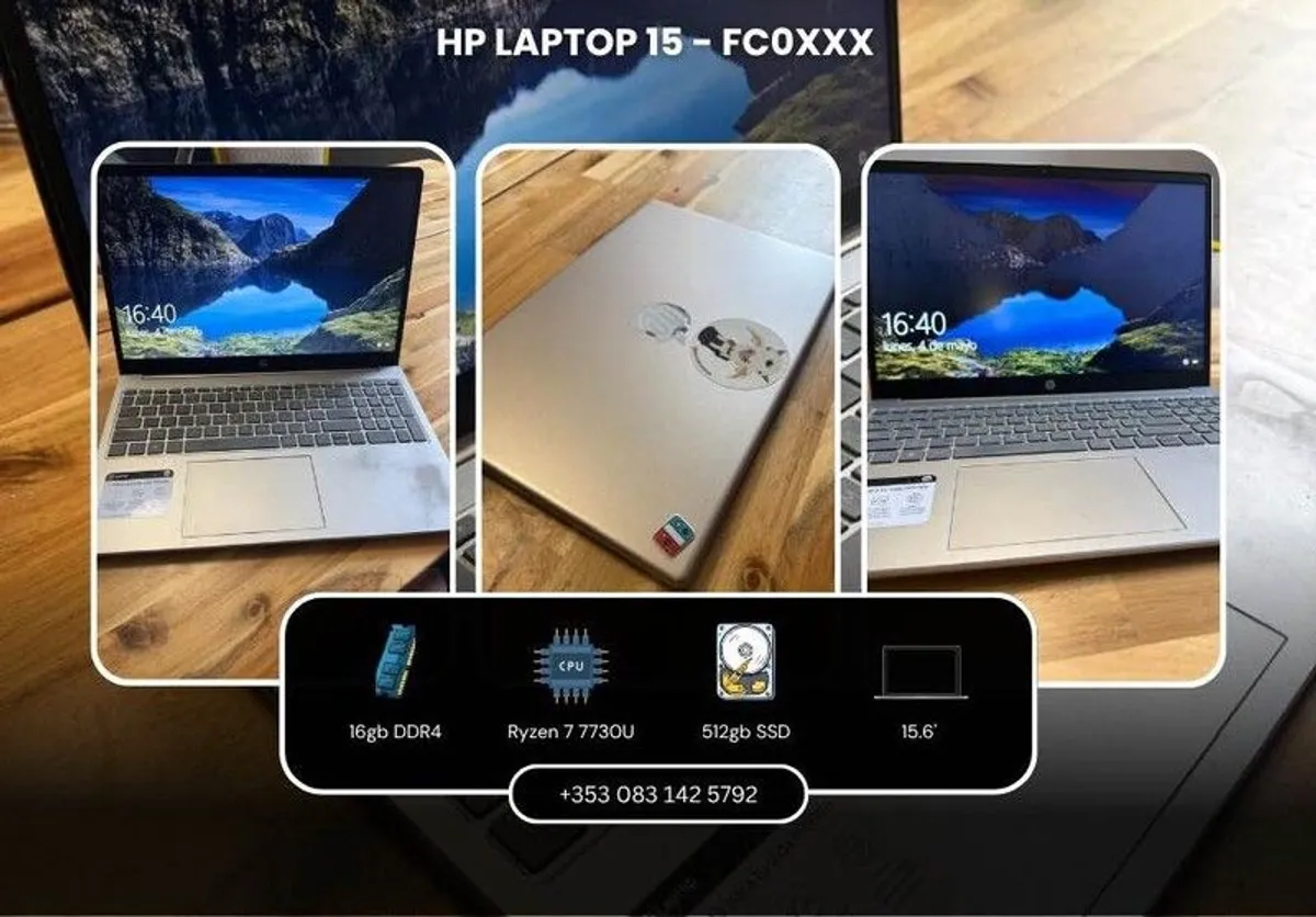 HP Laptop 15" | Ryzen 7 (8 Cores) | 16GB RAM | Spanish Layout - Image 1
