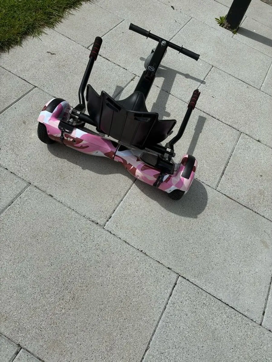 Pink hoverboard and kart kit - Image 3