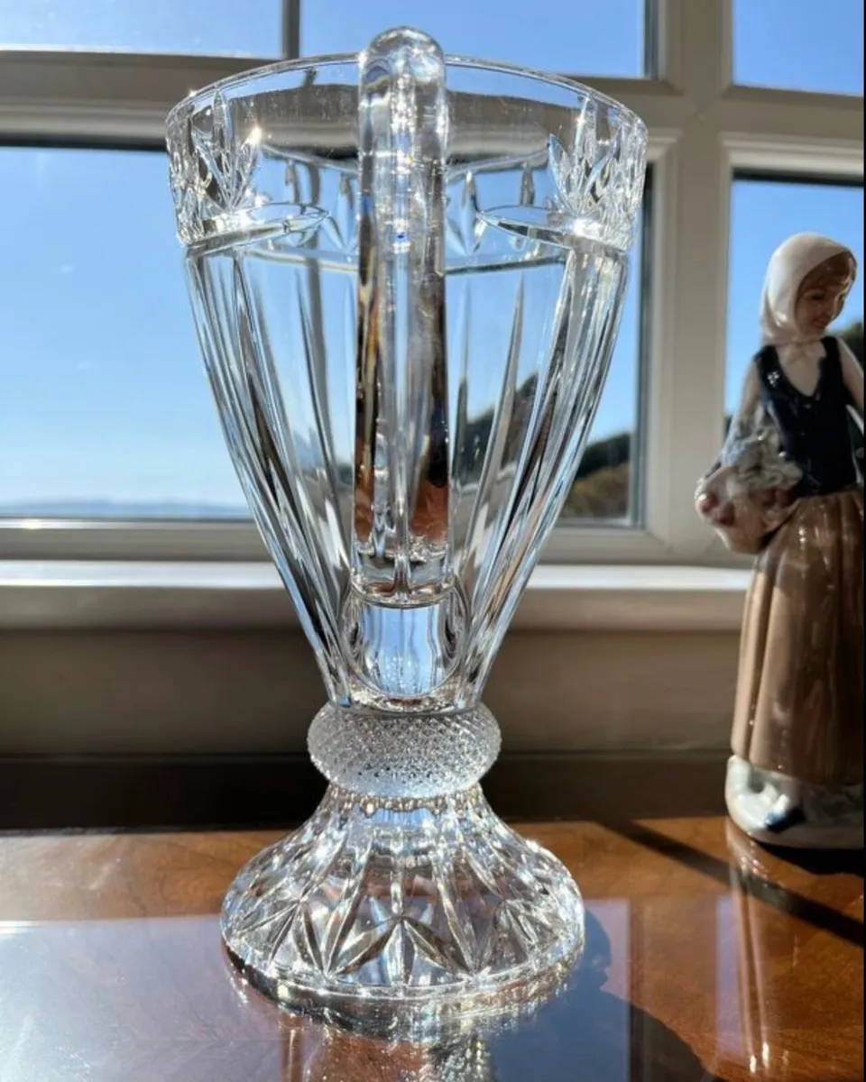 Vintage large cut glass crystal pitcher - Image 3