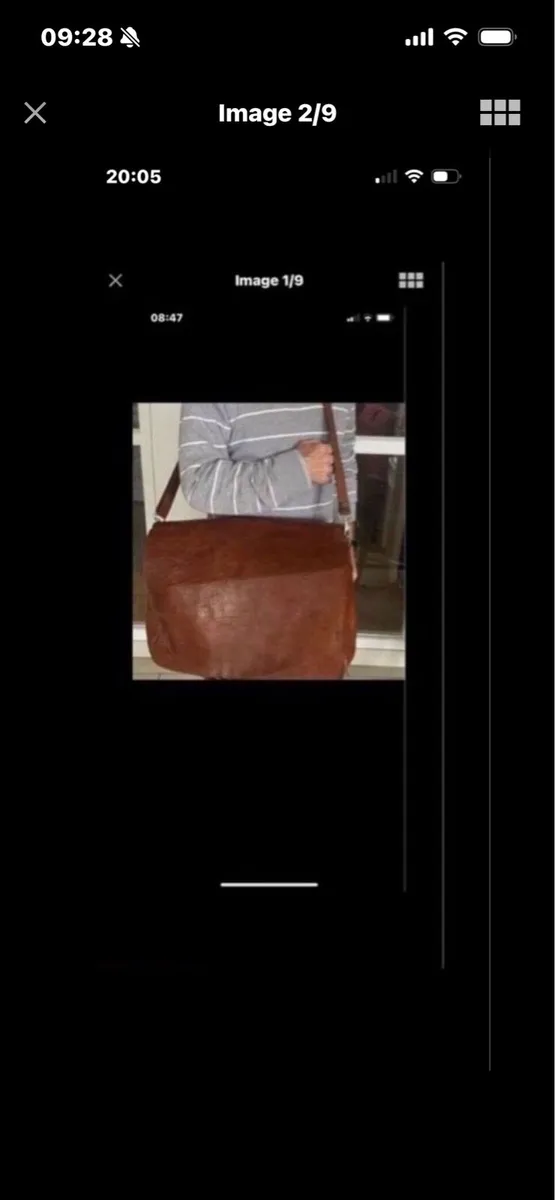 Extra Large Leather Messenger Bag - Image 1