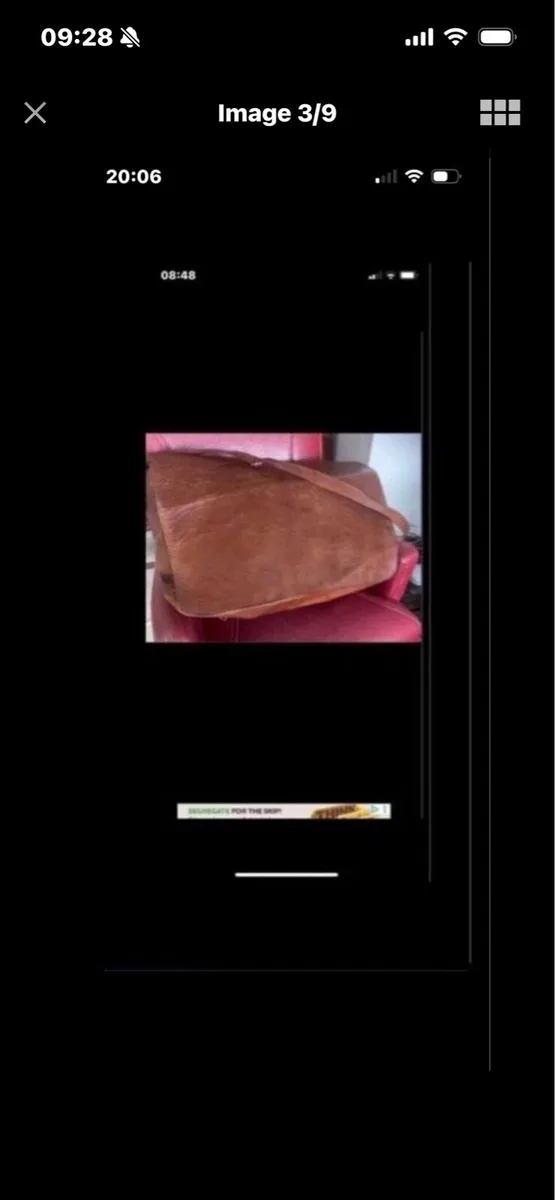 Extra Large Leather Messenger Bag - Image 2