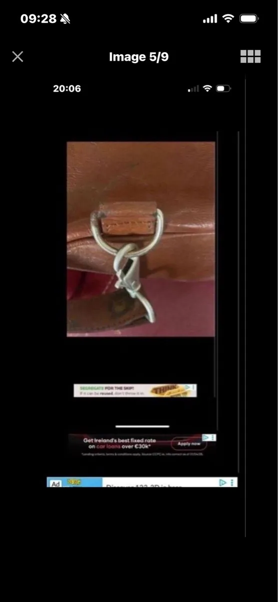 Extra Large Leather Messenger Bag - Image 4