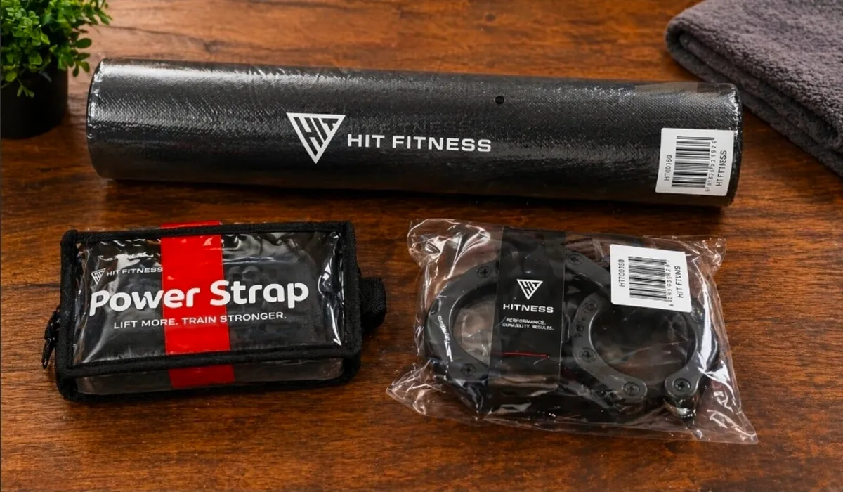 HIT Fitness Foam Roller Set Power Straps Push Up B - Image 2