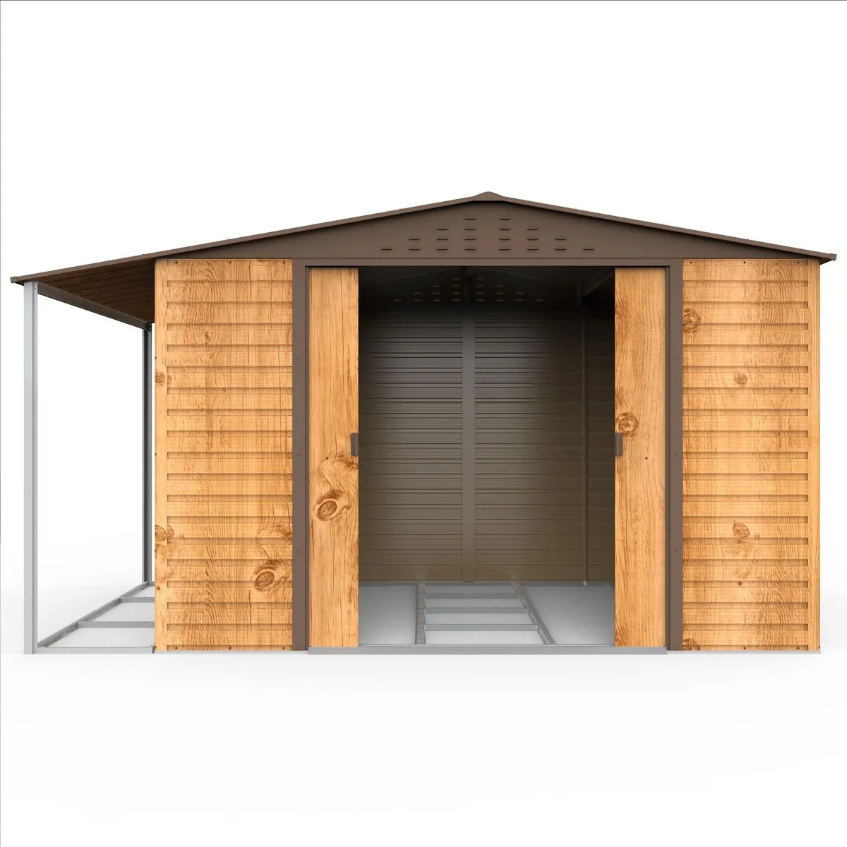 Optional Side Roof Canopies for Alpine Steel Sheds - Image 4