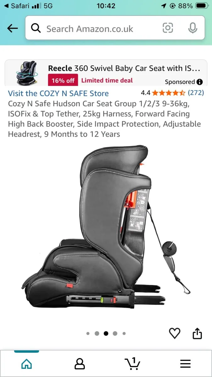 2x Child car seats - Image 1