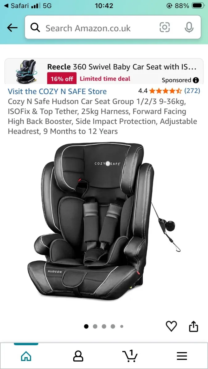2x Child car seats - Image 3