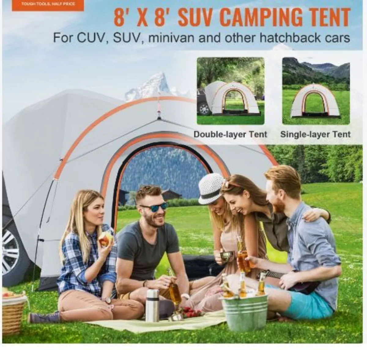 SUV Camping Tent, 8'-8' SUV Tent Attachment - Image 2