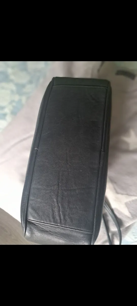 Black leather bowling bag vintage - Image 2