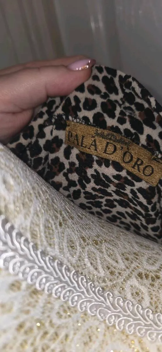 Made In Italy Leopard Print Tie Neck Blouse Top Si - Image 4