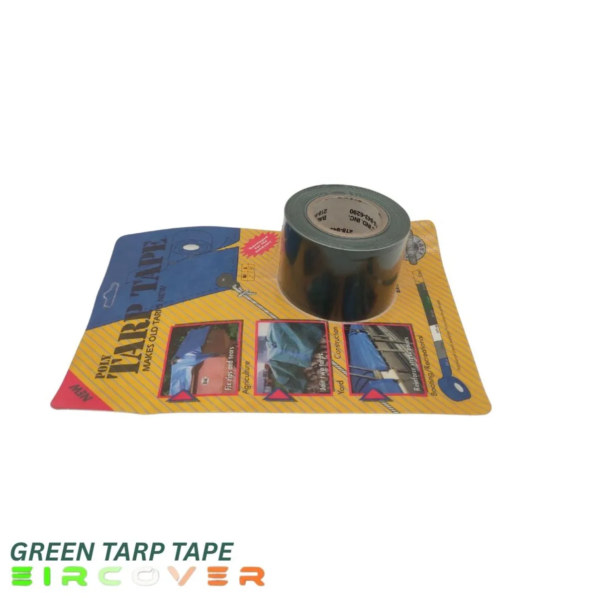 Tarp tape small  W5cm / L10m  (2" x 35') Green - Image 3