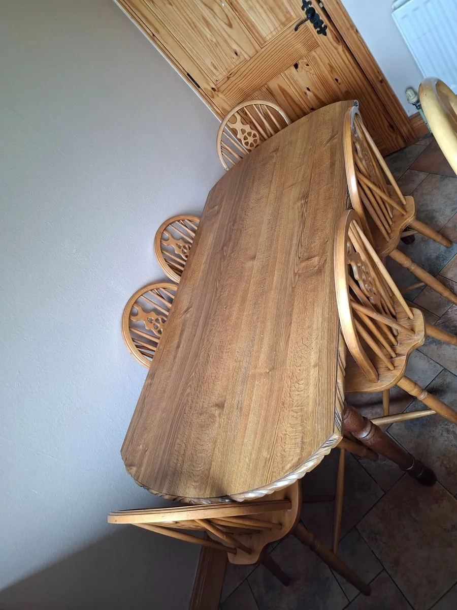 Kitchen teak table and chairs - Image 3