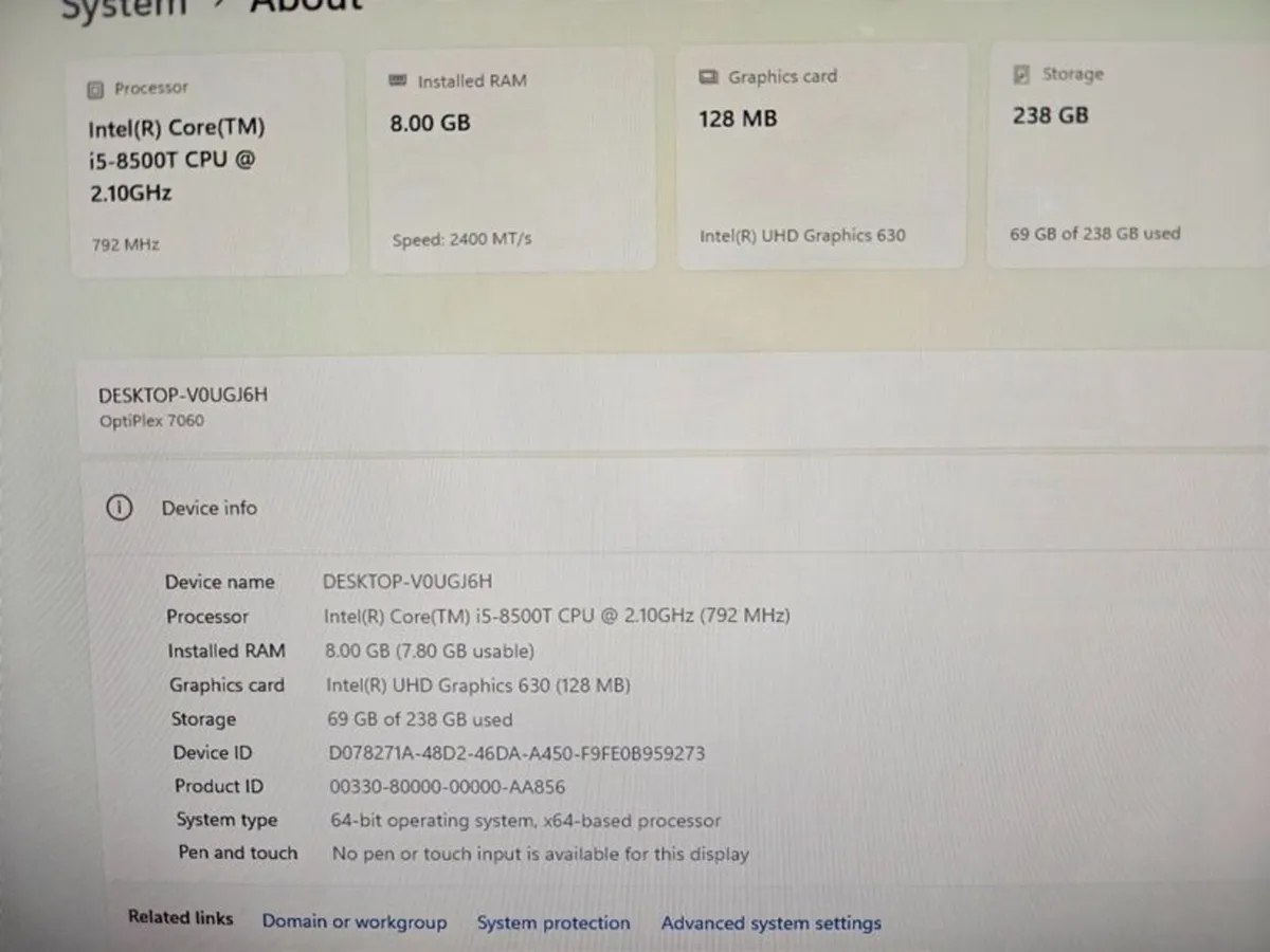 Dell OptiPlex 7060 Micro PC | i5 (8th gen) | 8GB | - Image 3
