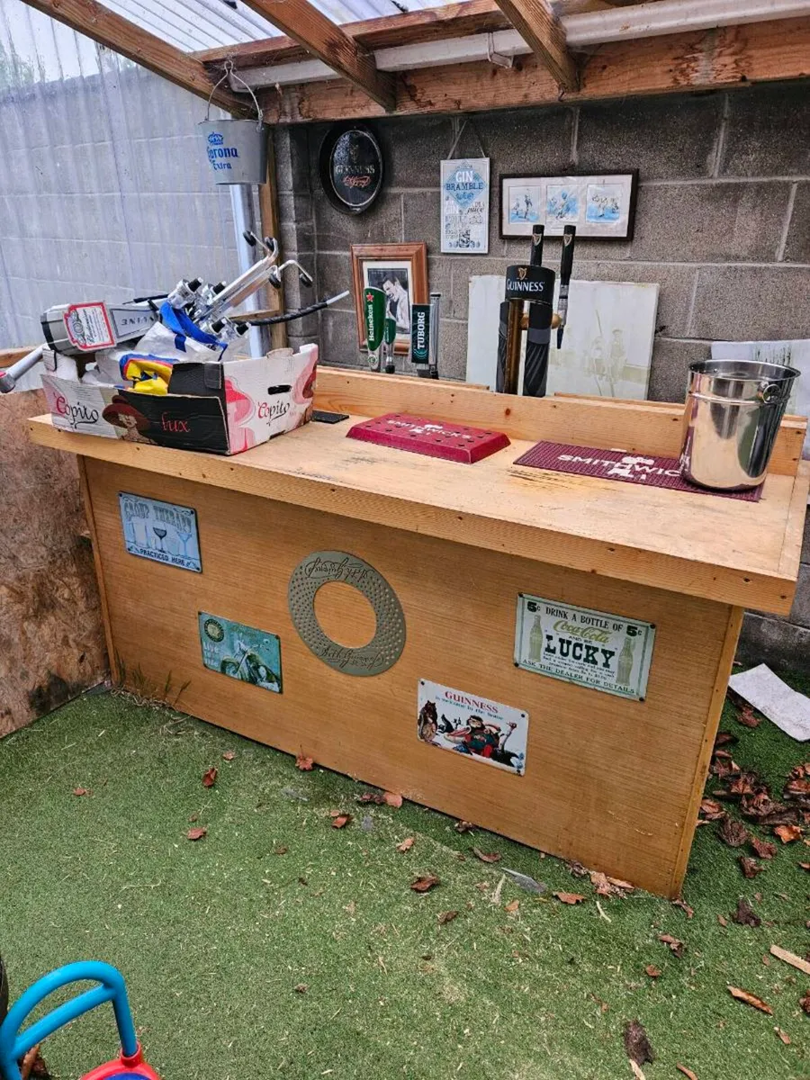 Beer taps and bar