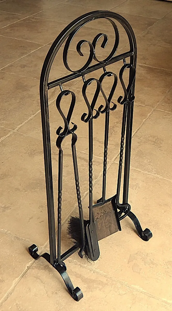 Wrought Iron 4 Piece Fireside Companion Set - Image 3