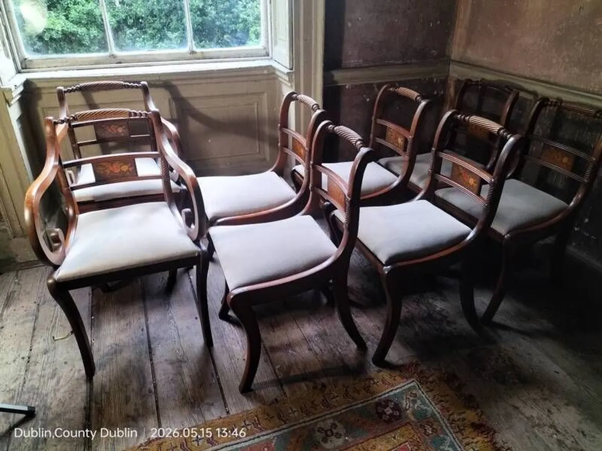 Set of 8 vintage Dining Chairs - Image 1