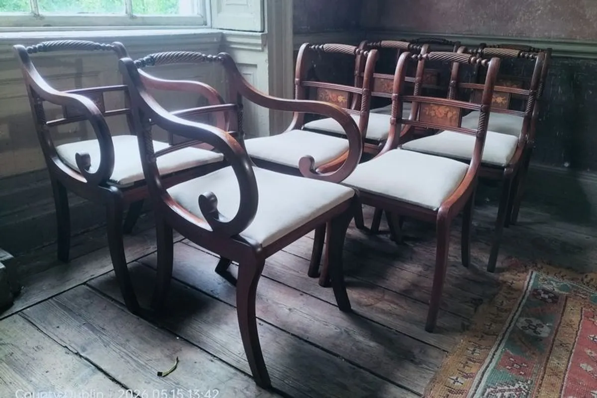 Set of 8 vintage Dining Chairs - Image 2