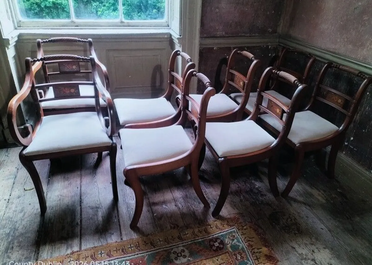 Set of 8 vintage Dining Chairs - Image 3