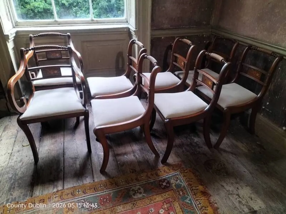 Set of 8 vintage Dining Chairs - Image 4