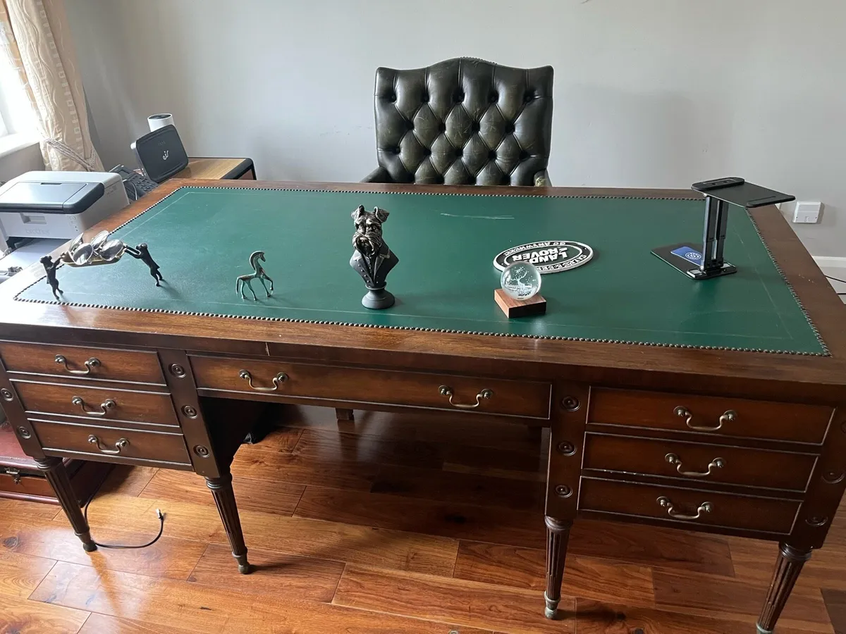 Antique Desk and Chair - Image 1
