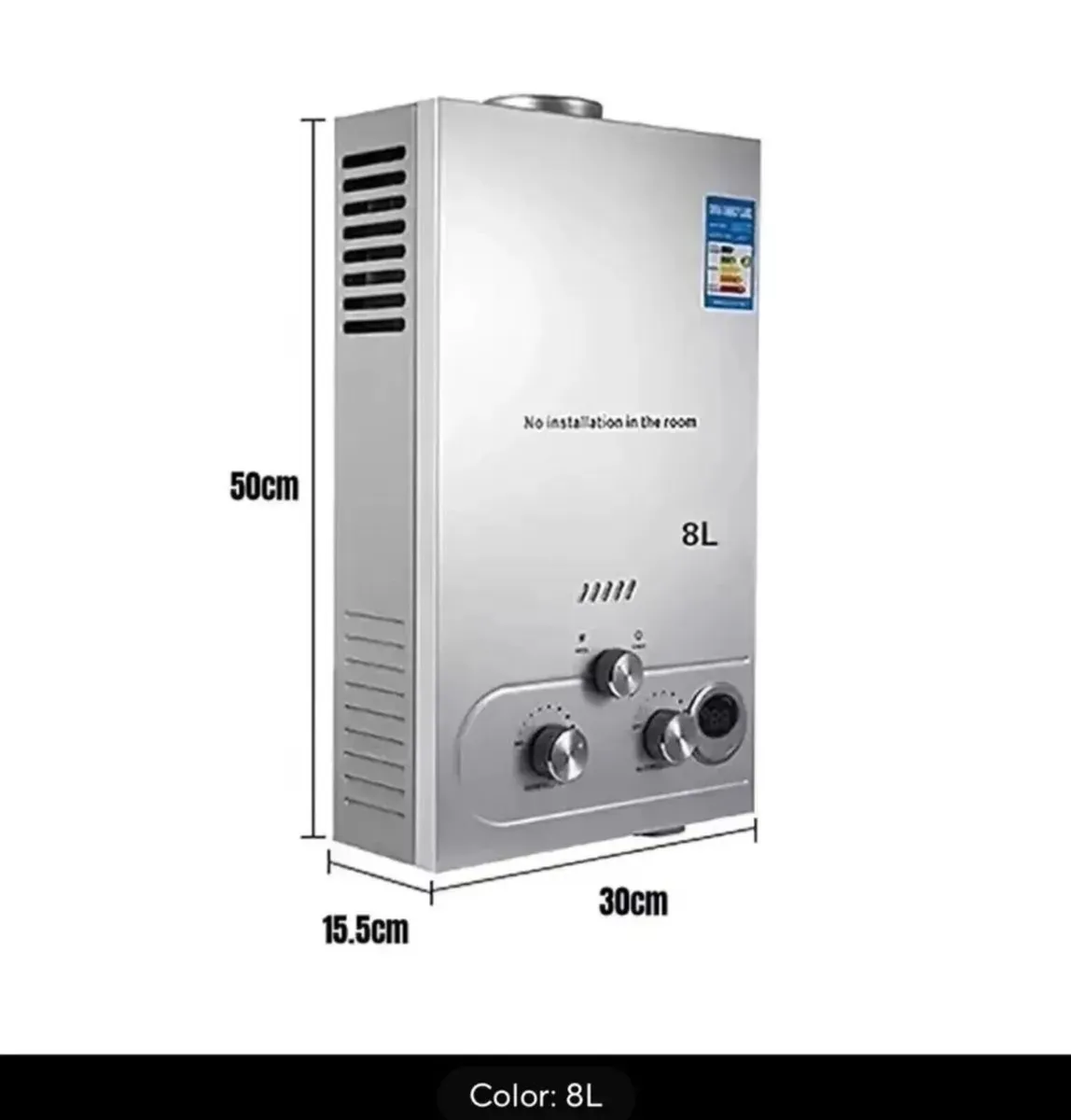 8L LPG Gas Water Heater Camping Shower - Image 4