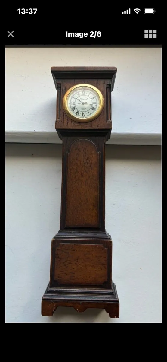 Vintage Miniature Grandfather Clock - Image 1