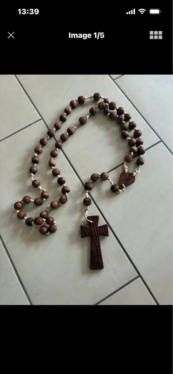Giant Size Timber Rosary Beads - Image 2