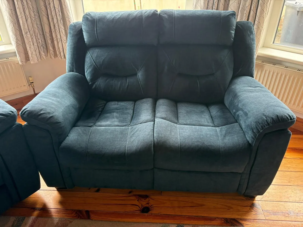 Teal couch suite - Image 3