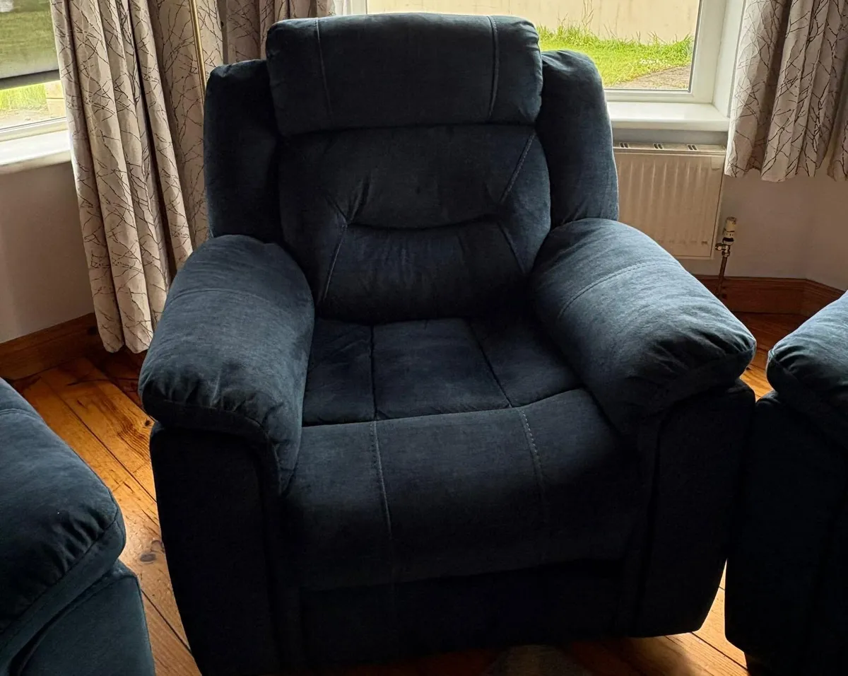 Teal couch suite - Image 4