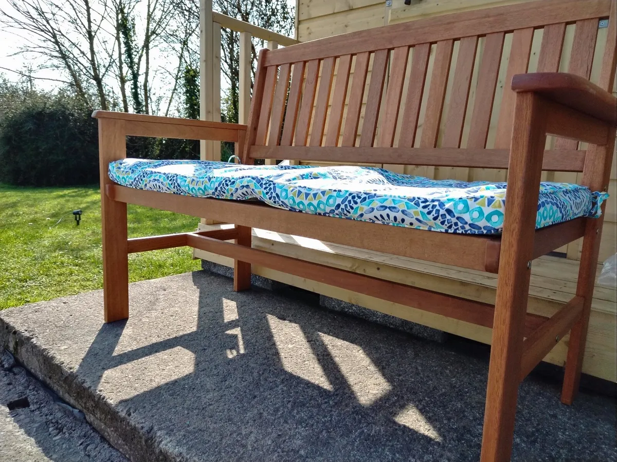 Garden 2 Seater Bench and Cushion €160 - Image 1
