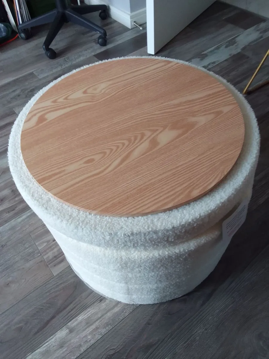 Pouf with storage/coffee table - Image 3