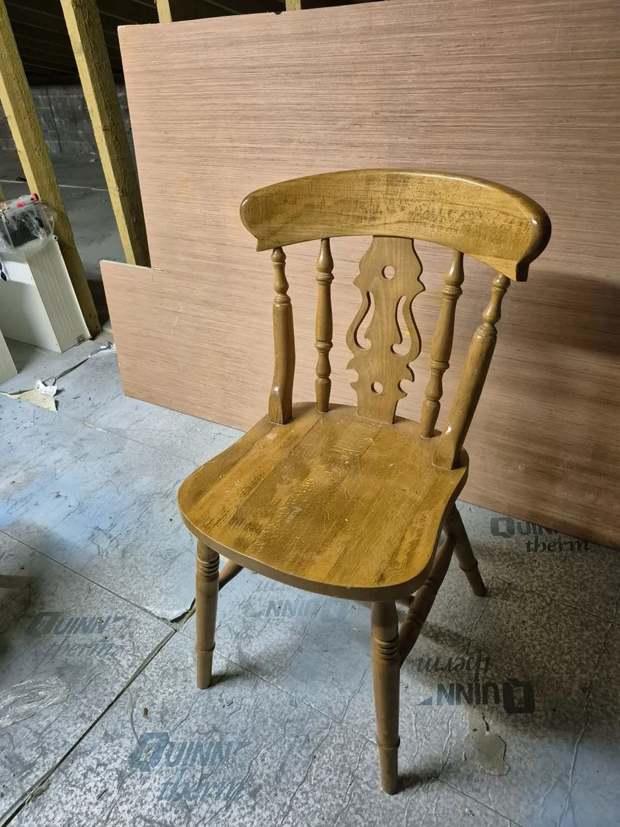 Solid pine traditional  kitchen chairs - Image 2