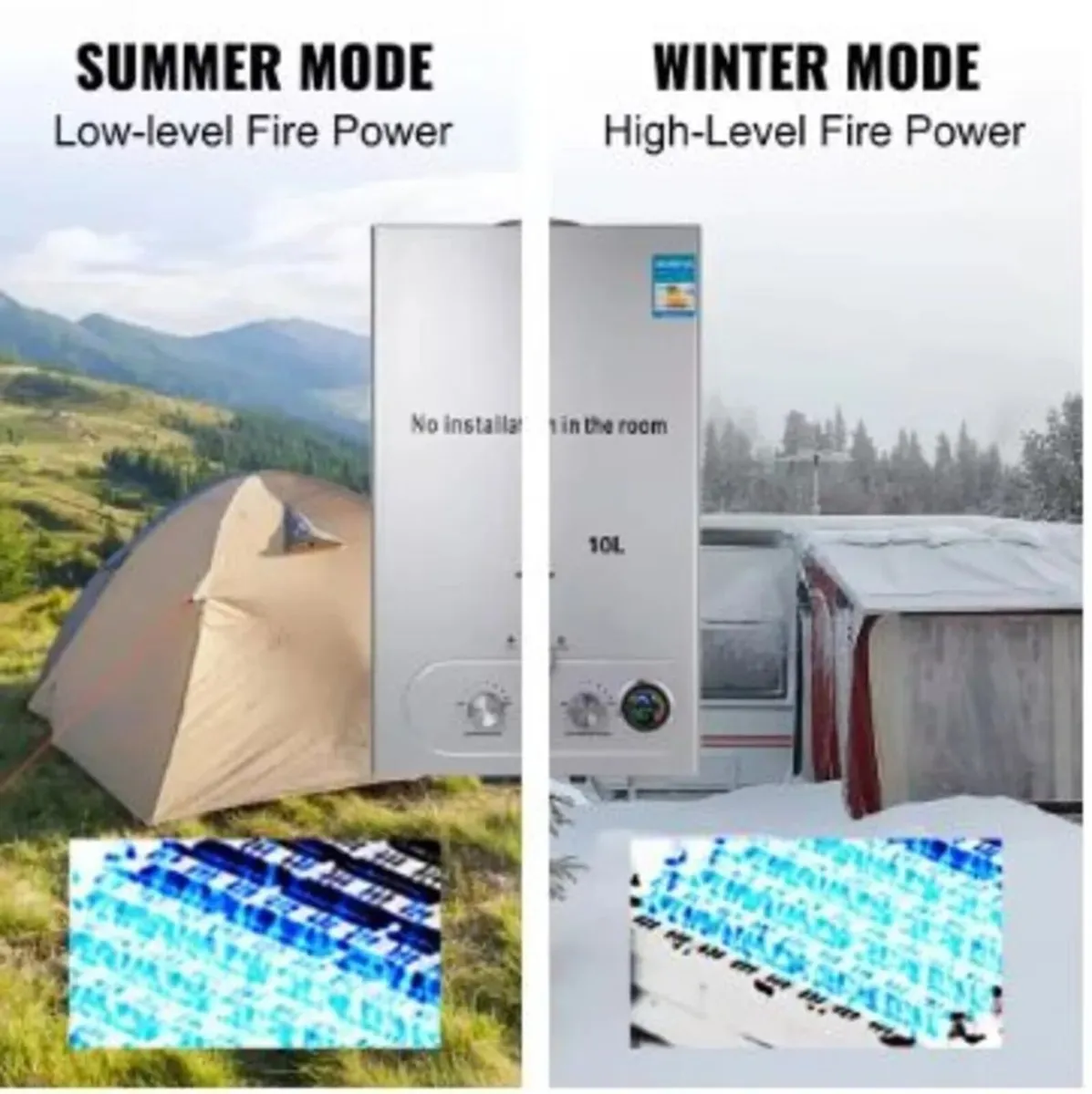 16L LPG Propane Gas Tankless Instant Water Heater - Image 3