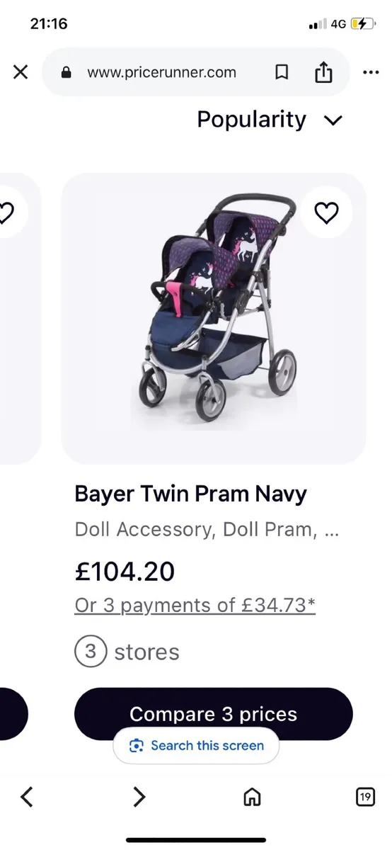 Dolls Double Buggy - Image 1