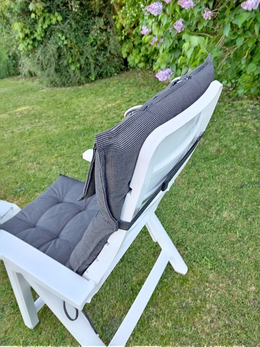 Recliner Garden Chair with Cushion and Storage Bag - Image 1