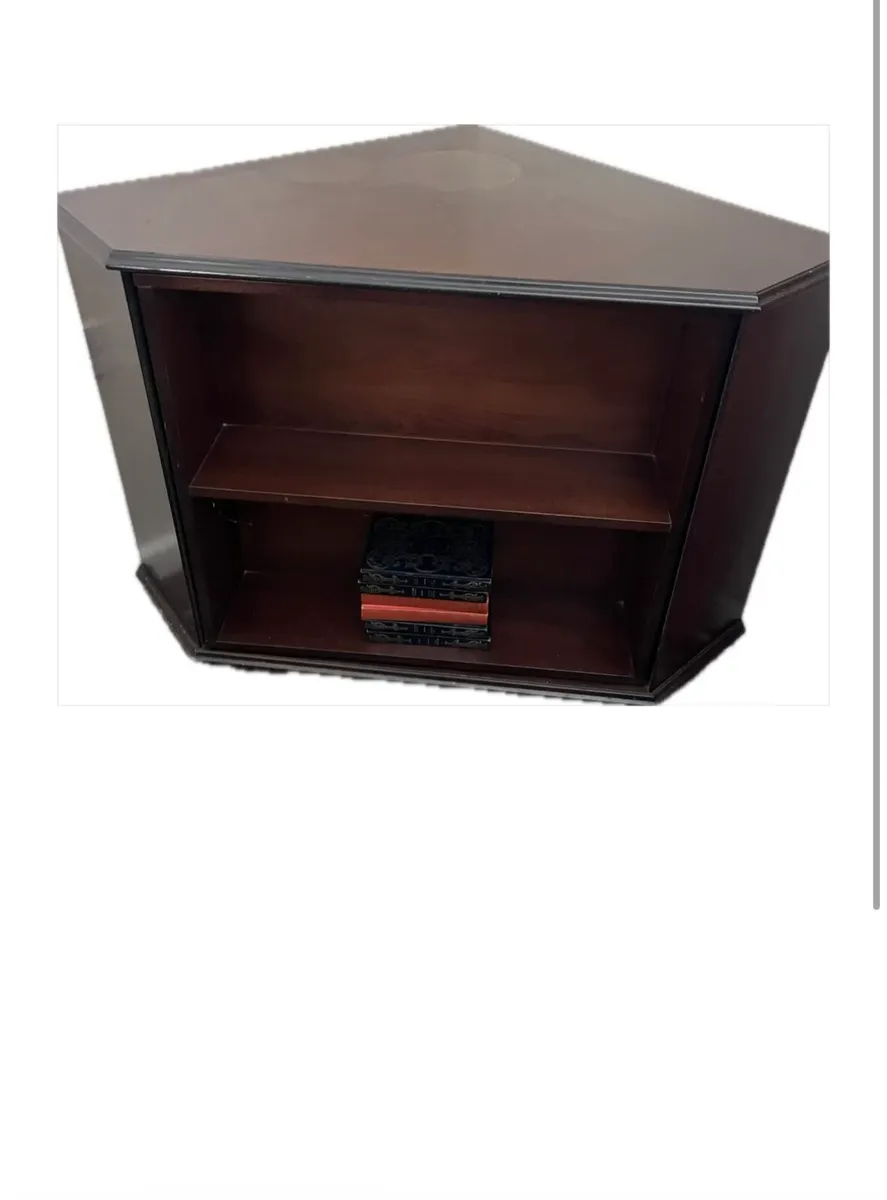 Mahogany Corner Cabinet. Books and Drinks Swivel. - Image 1