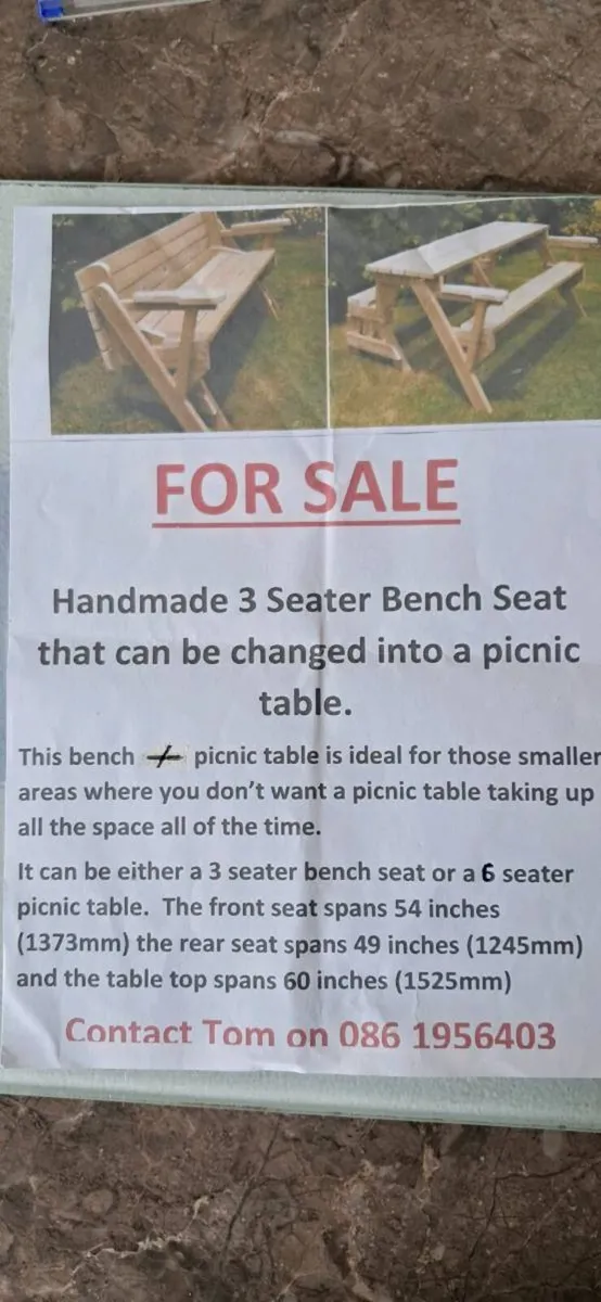 Picnic table garden furniture - Image 1