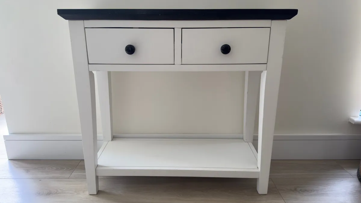 Sleek Two-Tone Console Table with Drawers - Image 4