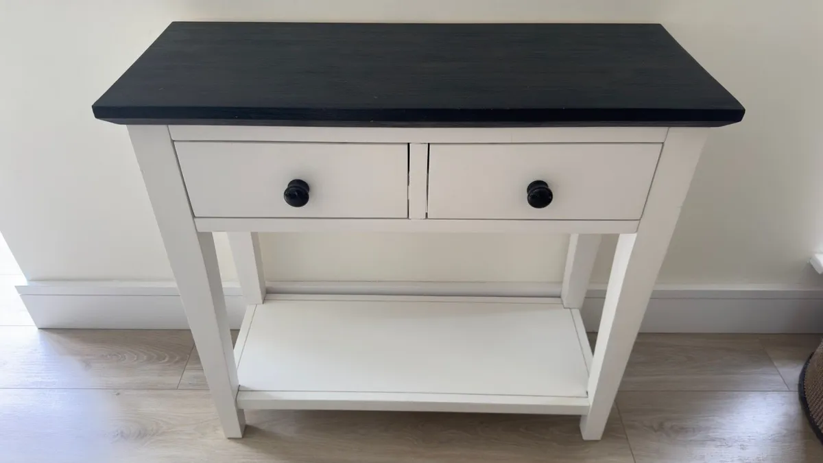 Sleek Two-Tone Console Table with Drawers - Image 2